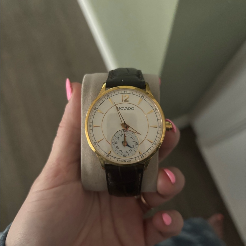 Movado Gold and Black Watch